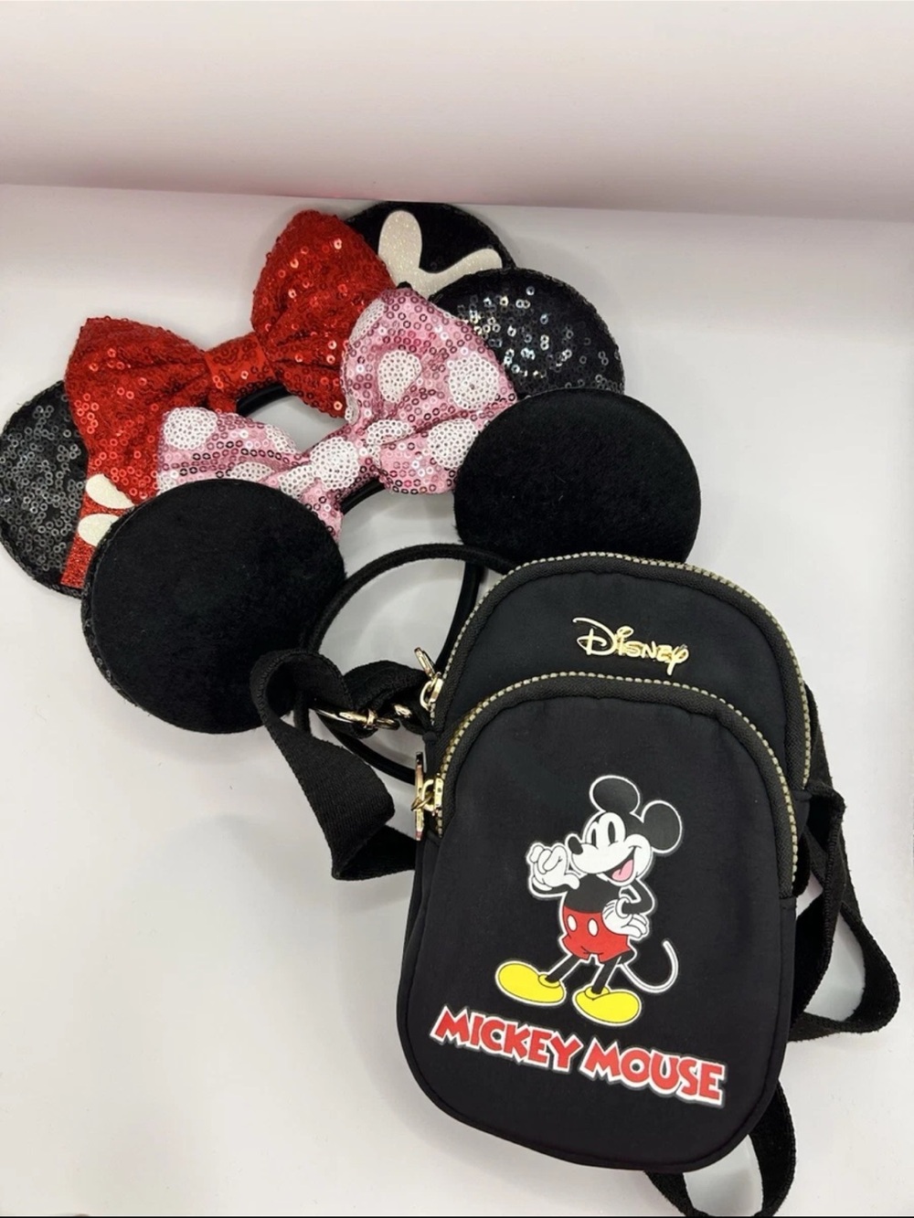 Mickey Mouse crossbody bag with mouse ears included